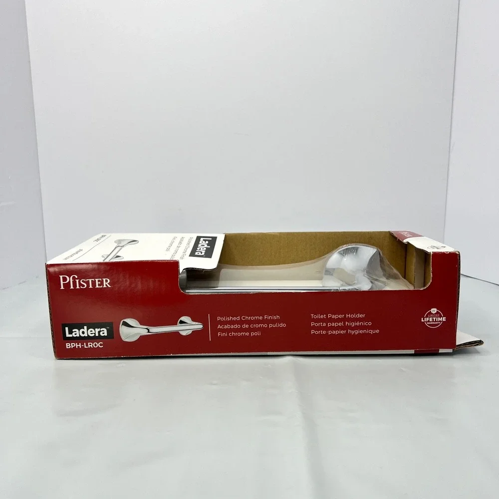 Pfister Ladera Polished Chrome Toilet Paper Holder BPH-LROC New Open Arm Design‎